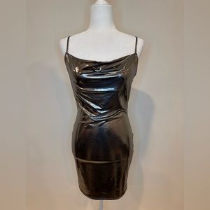 #8 Shiny metal mini dress | Medium
